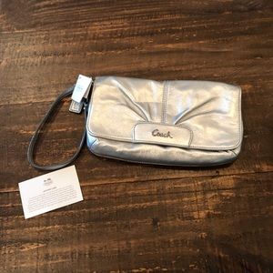 Coach Ashley leather clutch